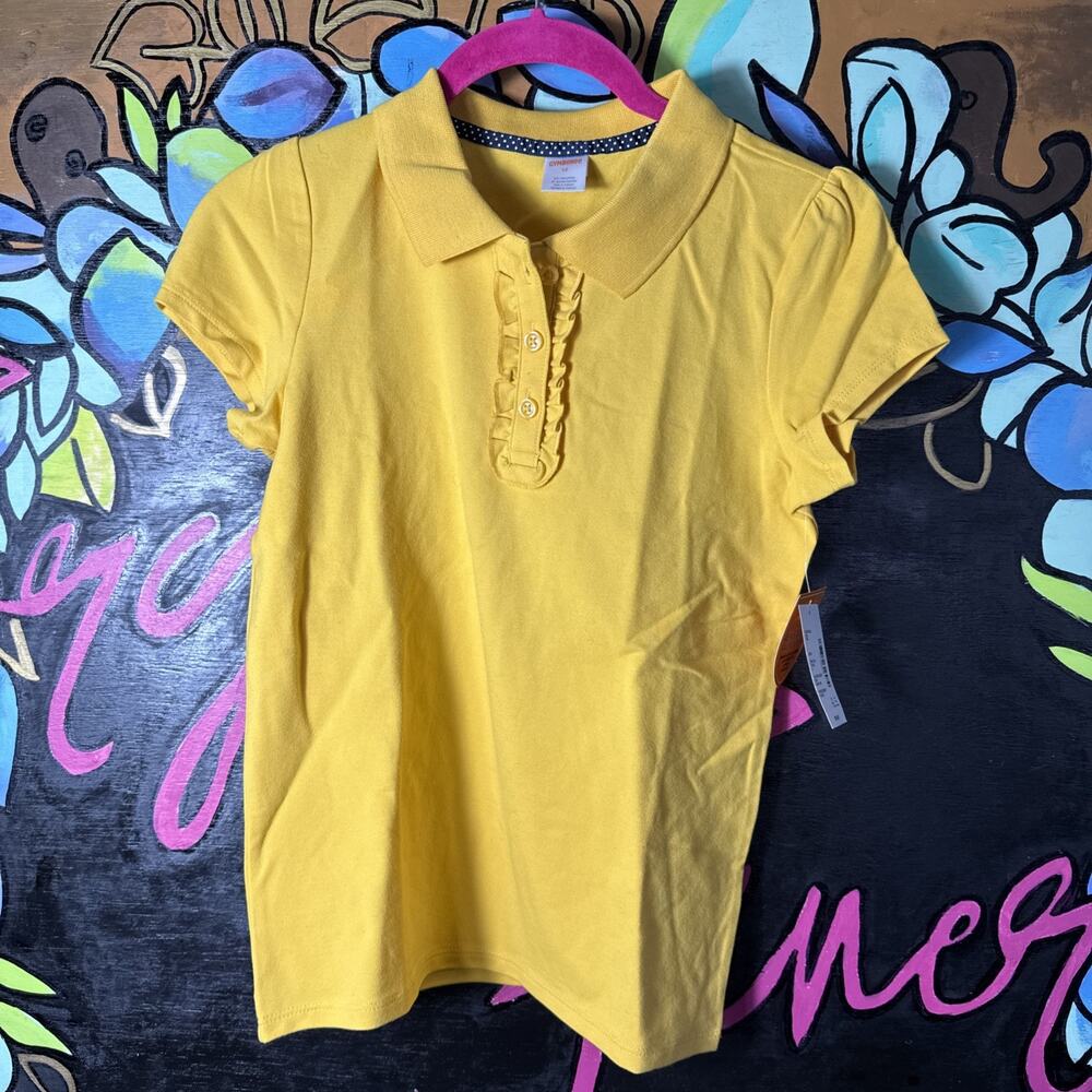 Gymboree Girl’s Ruffle Polo Uniform Top Size 12, North Star